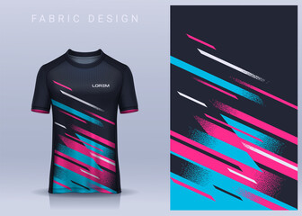 Fabric textile for Sport t-shirt ,Soccer jersey mockup for football club. uniform front view.