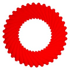Poster - Circular pattern in red. Decorative image. 3d rendering illustration of good quality.