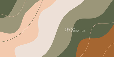 Poster - trendy cover design background. abstract wavy liquid pattern with lines for social media template, b