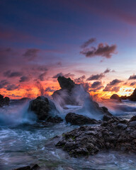 Wave Motions at Watu Lumbung beach