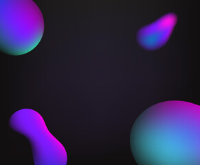 Poster - Abstract vector background with color bubbles and copy space