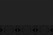 ©  swetazwet - Geometric volumetric convex black background. Ethnic African, Mexican, Indian motives. Handmade style. 3D embossed national colorful pattern for presentations. Horizontal insert.