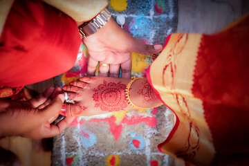 Wall Mural - Hindu Wedding Traditional activities