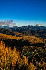 Sticker - Sunset above the knuckle hills in new zealand