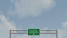 4K Passing Xian Xianyang China Airport Highway Sign With Matte 1 Neutral