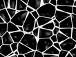 Textur - künstliche kristallartige schwarz/weiße Struktur