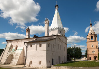 Wall Mural - View of the Church of St. John the Evangelist in the Holy Dormition Monastery. Staritsa town, Tver region