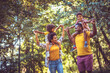 © liderina - African American family having fun outdoors.