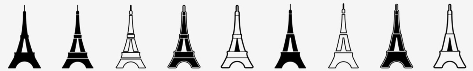 Wall Mural - eiffel tower | tower | emblem | logo | variations