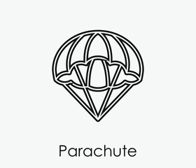 Poster - Parachute vector icon.  Editable stroke. Linear style sign for use on web design and mobile apps, logo. Symbol illustration. Pixel vector graphics - Vector