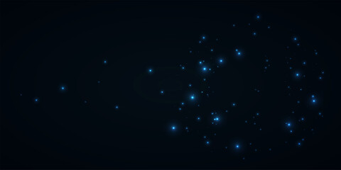 night space sky with blue shining stars. abstract cosmos background for banner, poster, placard, fly