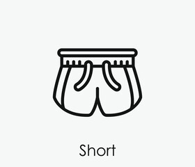 Poster - Swim short vector icon.  Editable stroke. Linear style sign for use on web design and mobile apps, logo. Symbol illustration. Pixel vector graphics - Vector