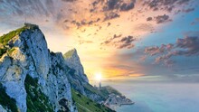 Sunset In The Rock Of Gibraltar