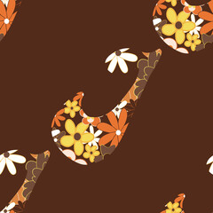 Poster - Retro letter J from the alphabet seamless repeat pattern print background