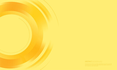 Poster - Abstract circles yellow background vector illustration 