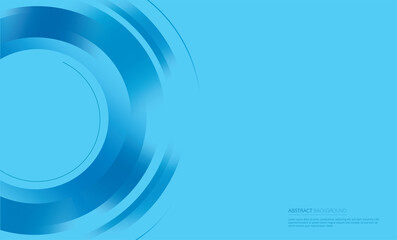 Wall Mural - Abstract blue circle background vector illustration 