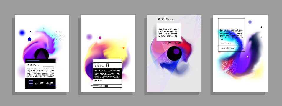 Covers with minimal designs. Abstract backgrounds. Vector frame for text Modern Art graphics for hipsters