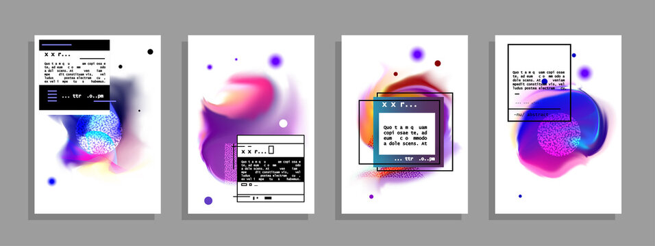 Covers with minimal designs. Abstract backgrounds. Vector frame for text Modern Art graphics for hipsters