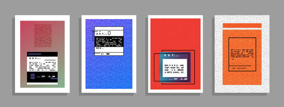 Covers with minimal designs. Abstract backgrounds. Vector frame for text Modern Art graphics for hipsters