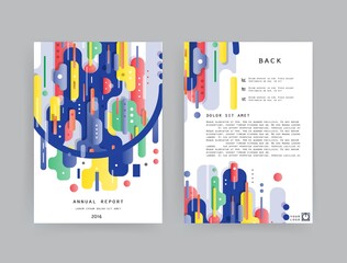 Poster - Covers with minimal designs. Abstract backgrounds. Vector frame for text Modern Art graphics for hipsters
