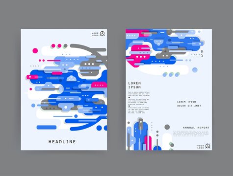 Covers with minimal designs. Abstract backgrounds. Vector frame for text Modern Art graphics for hipsters