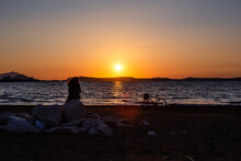 Napoli (Italy) - Bagnoli, Coroglio Beach At The Sunset, In The Western Part Of Napoli, Ex Area Of ​​the Italsider Factories