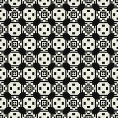 Poster - Seamless tile pixels pattern. Vector same and monochrome pattern.