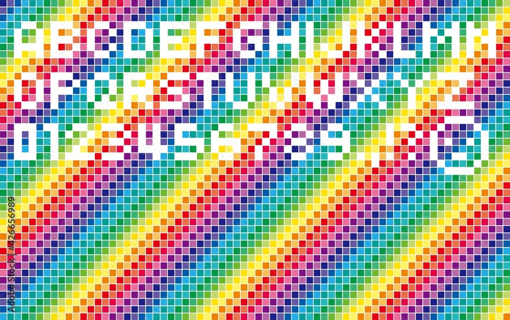 ドットで描こう！カラフルなドット絵ベース03 斜め01 Stock Vector