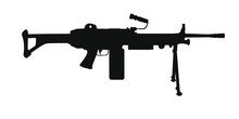 Machine Gun M249 SAW Silhouette 