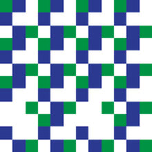 Blue Green Square Pattern