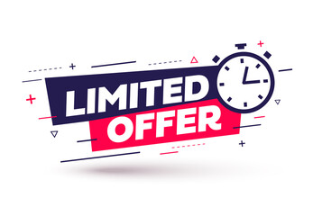 Poster - Geometric sale banner. Limited offer tag. Vector illustration