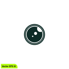 Wall Mural - camera lens icon vector simple design element