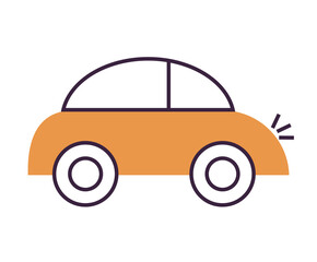 Poster - orange car icon