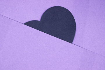 colored heart shape on a paper background