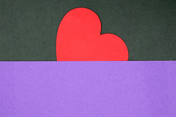 colored heart shape on a paper background