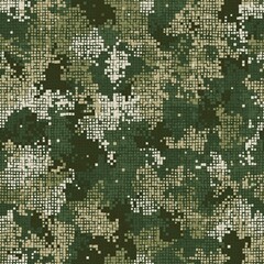 Canvas Print - Texture military camouflage seamless pattern. Abstract army vector illustration
