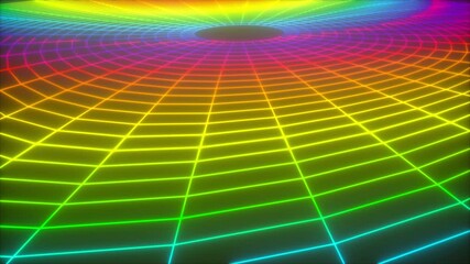 Poster - technological 3d render mesh with geometric tracery with intertwined cells. decorative online presen