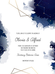 Wall Mural - diamond shaped vector geometric gold wedding invitation.