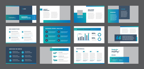 Sticker - Business Presentation Brochure Guide Design or Pitch Deck Slide Template or Sales Guide Slider