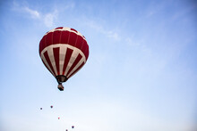Beautiful Hot Air Balloon In Blue Sky