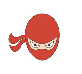 Sticker - Ninja head flat draw