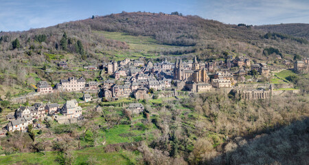 Wall Mural - Conques-en-Rouergue - Aveyron en Occitanie - France