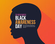 Black awareness day. Dia da Consciencia Negra. Vector Illustration with woman silhouette.