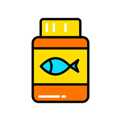 Wall Mural - fish oil icon