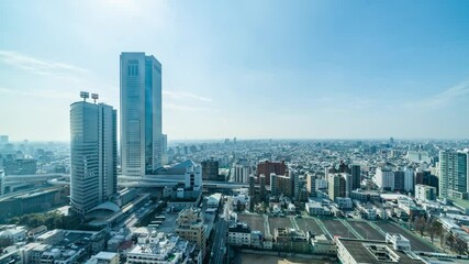 Poster - 東京の都市景観と道路　俯瞰　タイムラプス　ズームイン