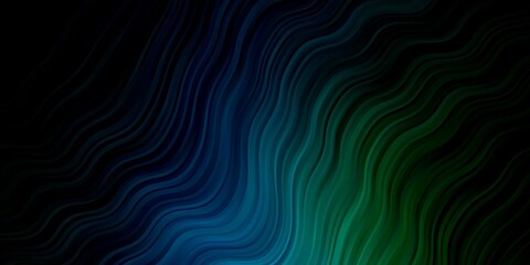 Dark Blue, Green vector pattern with wry lines.