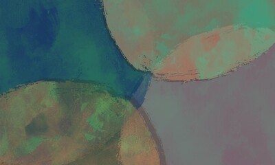 Abstract pastel blue and green background with watercolor texture