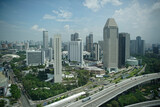 Fototapeta Londyn -  View of the city from Singapore Flyer