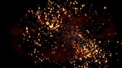 Wall Mural - 4k abstract motion background animation shining energy particles and magic dust forms turbulent wave