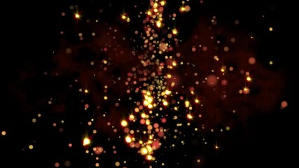 Wall Mural - 4k abstract motion background animation shining energy particles and magic dust forms turbulent wave